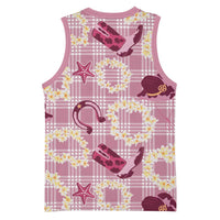 Aloha Hawaii Paniolo Lokelani Rose Palaka Basketball Jersey Coastal Rodeo LT7 - Polynesian Pride