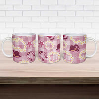 Aloha Hawaii Paniolo Lokelani Rose Palaka Ceramic Mug Coastal Rodeo - Polynesian Pride