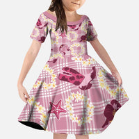 Aloha Hawaii Paniolo Lokelani Rose Palaka Family Matching Long Sleeve Bodycon Dress and Hawaiian Shirt Coastal Rodeo - Polynesian Pride