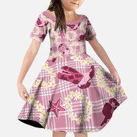 Aloha Hawaii Paniolo Lokelani Rose Palaka Family Matching Off Shoulder Maxi Dress and Hawaiian Shirt Coastal Rodeo - Polynesian Pride