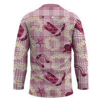 Aloha Hawaii Paniolo Lokelani Rose Palaka Hockey Jersey Coastal Rodeo LT7 - Polynesian Pride
