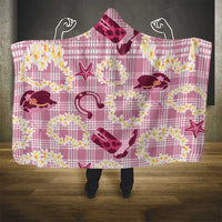 Aloha Hawaii Paniolo Lokelani Rose Palaka Hooded Blanket Coastal Rodeo - Polynesian Pride