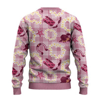 Aloha Hawaii Paniolo Lokelani Rose Palaka Ugly Christmas Sweater Coastal Rodeo - Polynesian Pride