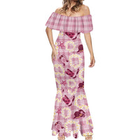 Aloha Hawaii Paniolo Lokelani Rose Palaka Mermaid Dress Coastal Rodeo - Polynesian Pride