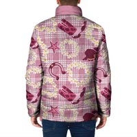 Aloha Hawaii Paniolo Lokelani Rose Palaka Padded Jacket Coastal Rodeo LT7 - Polynesian Pride