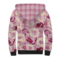 Aloha Hawaii Paniolo Lokelani Rose Palaka Sherpa Hoodie Coastal Rodeo LT7 - Polynesian Pride