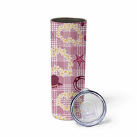 Aloha Hawaii Paniolo Lokelani Rose Palaka Skinny Tumbler Coastal Rodeo - Polynesian Pride