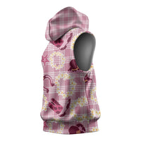 Aloha Hawaii Paniolo Lokelani Rose Palaka Sleeveless Hoodie Coastal Rodeo LT7 - Polynesian Pride