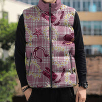 Aloha Hawaii Paniolo Lokelani Rose Palaka Sleeveless Puffer Jacket Coastal Rodeo LT7 - Polynesian Pride