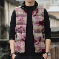 Aloha Hawaii Paniolo Lokelani Rose Palaka Sleeveless Puffer Jacket Coastal Rodeo LT7 - Polynesian Pride