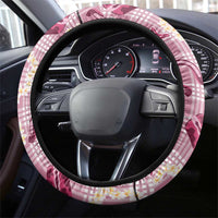 Aloha Hawaii Paniolo Lokelani Rose Palaka Steering Wheel Cover Coastal Rodeo - Polynesian Pride