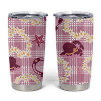 Aloha Hawaii Paniolo Lokelani Rose Palaka Tumbler Cup Coastal Rodeo - Polynesian Pride