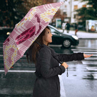 Aloha Hawaii Paniolo Lokelani Rose Palaka Umbrella Coastal Rodeo - Polynesian Pride