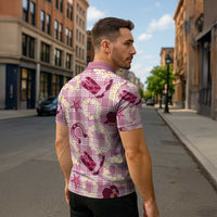Aloha Hawaii Paniolo Lokelani Rose Palaka Zipper Polo Shirt Coastal Rodeo LT7 - Polynesian Pride