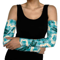 Aloha Hawaii Paniolo Teal Palaka Arm Sleeves Coastal Rodeo - Polynesian Pride