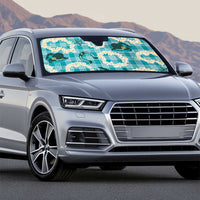 Aloha Hawaii Paniolo Teal Palaka Auto Sun Shade Coastal Rodeo - Polynesian Pride