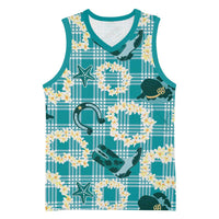 Aloha Hawaii Paniolo Teal Palaka Basketball Jersey Coastal Rodeo LT7 Unisex Teal - Polynesian Pride