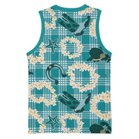Aloha Hawaii Paniolo Teal Palaka Basketball Jersey Coastal Rodeo LT7 - Polynesian Pride