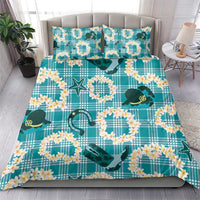 Aloha Hawaii Paniolo Teal Palaka Bedding Set Coastal Rodeo - Polynesian Pride