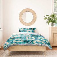 Aloha Hawaii Paniolo Teal Palaka Bedding Set Coastal Rodeo - Polynesian Pride