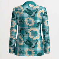 Aloha Hawaii Paniolo Teal Palaka Blazer Coastal Rodeo LT7 - Polynesian Pride