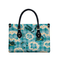 Aloha Hawaii Paniolo Teal Palaka Leather Bag Coastal Rodeo - Polynesian Pride