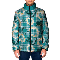 Aloha Hawaii Paniolo Teal Palaka Padded Jacket Coastal Rodeo LT7 Men Teal - Polynesian Pride