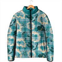 Aloha Hawaii Paniolo Teal Palaka Padded Jacket Coastal Rodeo LT7 - Polynesian Pride