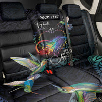 Polynesian Cancers Awareness Back Car Seat Cover Hummingbird - Fly High Until We Meet Again
