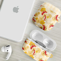 Beige Palaka Hawaii Aloha AirPods Case Koi Pond Mix Ilima Flowers LT7 - Polynesian Pride