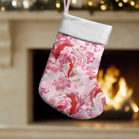 Pink Palaka Hawaii Aloha Christmas Stocking Koi Pond Mix Sakura - Polynesian Pride