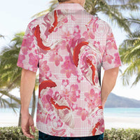 Pink Palaka Hawaii Aloha Hawaiian Shirt Koi Pond Mix Sakura LT7 - Polynesian Pride