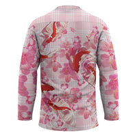 Pink Palaka Hawaii Aloha Hockey Jersey Koi Pond Mix Sakura LT7 - Polynesian Pride