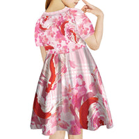 Pink Palaka Hawaii Aloha Kid Short Sleeve Dress Koi Pond Mix Sakura LT7 - Polynesian Pride