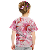 Pink Palaka Hawaii Aloha Kid T Shirt Koi Pond Mix Sakura LT7 - Polynesian Pride
