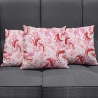 Pink Palaka Hawaii Aloha Pillow Cover Koi Pond Mix Sakura - Polynesian Pride