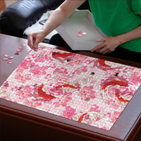 Pink Palaka Hawaii Aloha Puzzle Koi Pond Mix Sakura LT7 - Polynesian Pride