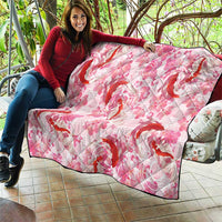 Pink Palaka Hawaii Aloha Quilt Koi Pond Mix Sakura - Polynesian Pride