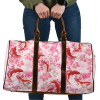 Pink Palaka Hawaii Aloha Travel Bag Koi Pond Mix Sakura LT7 Pink - Polynesian Pride