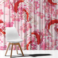 Pink Palaka Hawaii Aloha Window Curtain Koi Pond Mix Sakura - Polynesian Pride