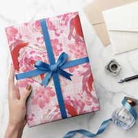 Pink Palaka Hawaii Aloha Wrapping Paper Koi Pond Mix Sakura LT7 - Polynesian Pride