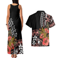Hawaii Valentine Couples Matching Tank Maxi Dress and Hawaiian Shirt Plumeria Aloha Wau Ia Oe LT7 - Polynesian Pride