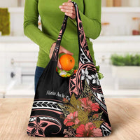 Hawaii Valentine Grocery Bag Plumeria Aloha Wau Ia Oe LT7 - Polynesian Pride
