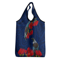 New Zealand Grocery Bag Tui Couple with Pohutukawa LT7 - Polynesian Pride