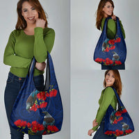 New Zealand Grocery Bag Tui Couple with Pohutukawa LT7 - Polynesian Pride