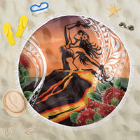 Hawaii Women's Day Tribal Beach Blanket Pele Honua Mea LT7 One Size 150cm Art - Polynesian Pride