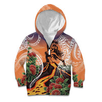 Hawaii Women's Day Tribal Kid Hoodie Pele Honua Mea