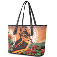 Hawaii Women's Day Tribal Leather Tote Bag Pele Honua Mea LT7 - Polynesian Pride