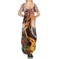 Hawaii Women's Day Tribal Summer Maxi Dress Pele Honua Mea LT7 - Polynesian Pride