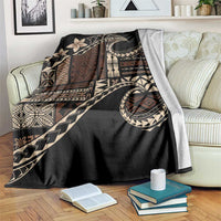 Samoa Siapo Mamanu Blanket Waves Motifs LT7 Black - Polynesian Pride